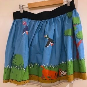 One of a Kind Handmade Duck Hunt Video Game Skirt